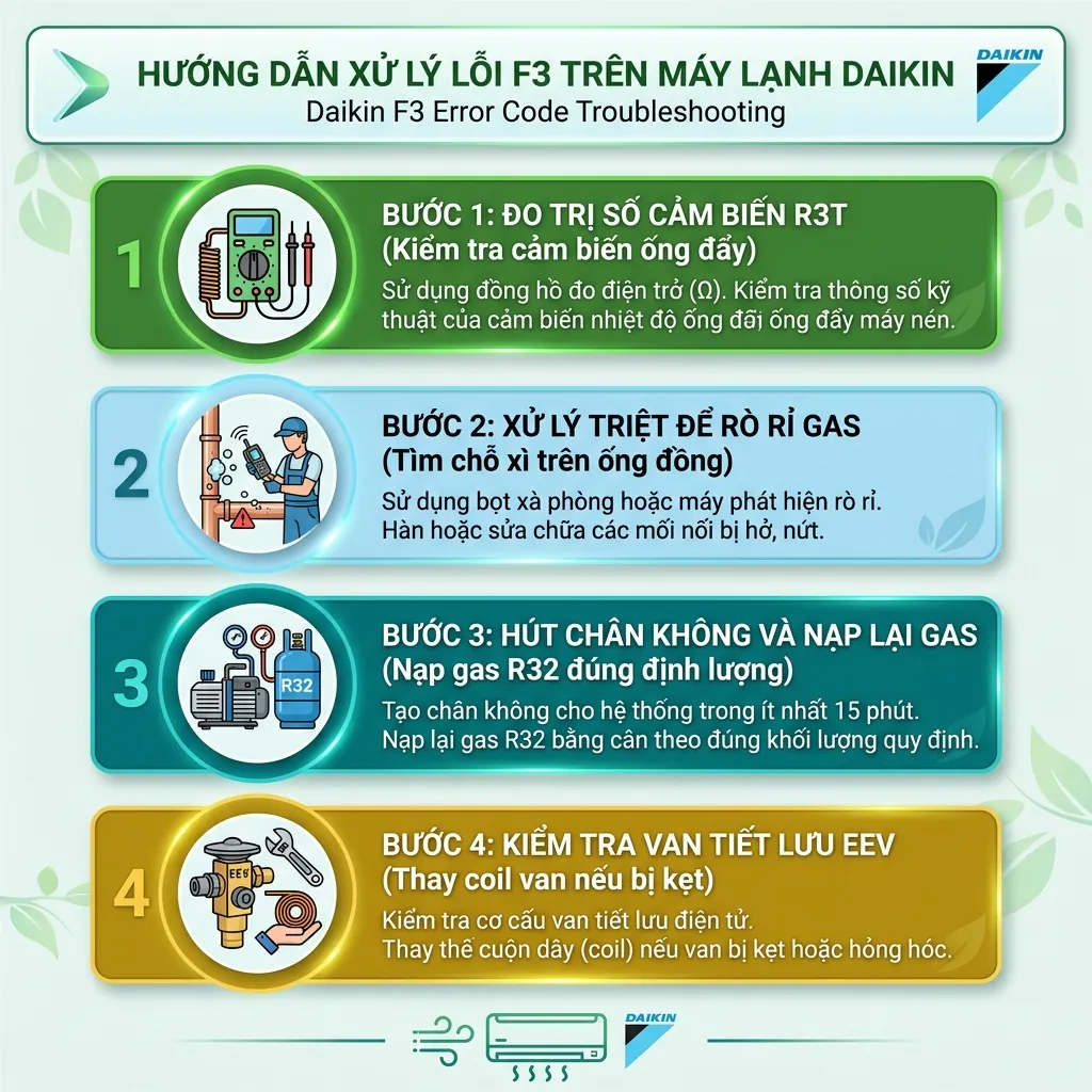 Dấu hiệu nhận biết lỗi F3 điều hòa Daikin FTKY25WAVMV