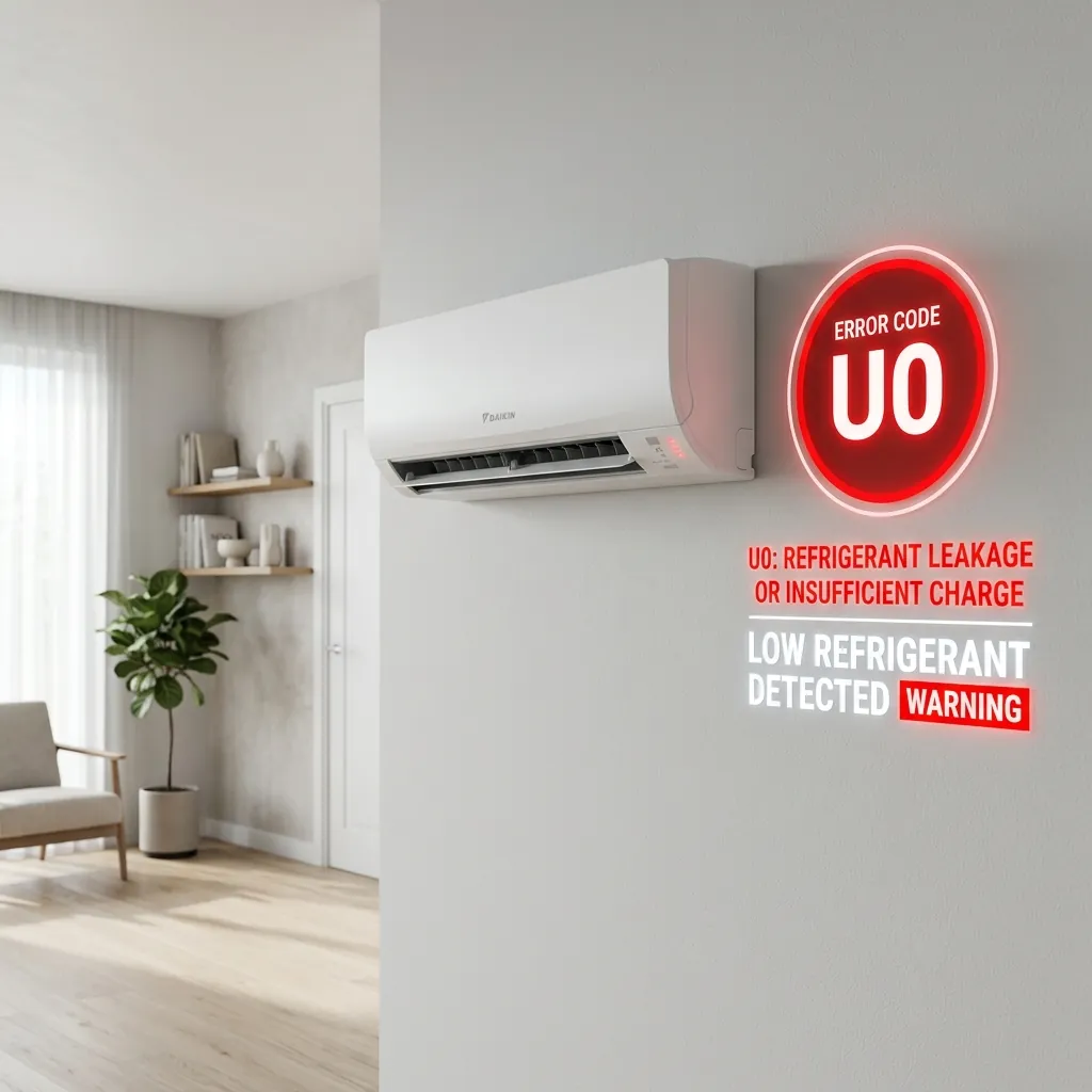 Sửa Lỗi U0 Điều Hòa Daikin FTF25UV1V Báo Thiếu Gas, Rò Rỉ Đường Ống Triệt Để 2 Lỗi U0 trên điều hòa Daikin FTF25UV1V là gì?
