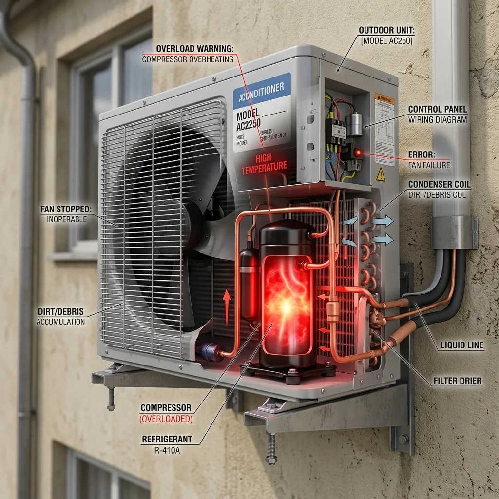 Nguyên nhân điều hòa Daikin FTKA25UAVMV báo lỗi L5 và cách xử lý 3 Nguyên nhân chính khiến điều hòa Daikin FTKA25UAVMV báo lỗi L5