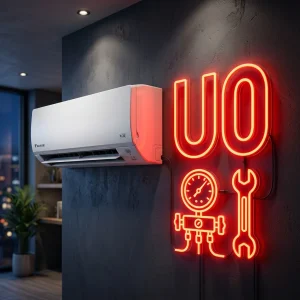 Sửa Lỗi U0 Điều Hòa Daikin FTF25UV1V Báo Thiếu Gas, Rò Rỉ Đường Ống Triệt Để