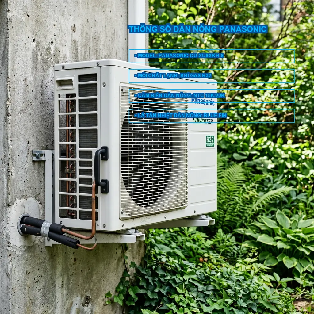 Thông số kỹ thuật dàn nóng điều hòa Panasonic XU9XKH-8