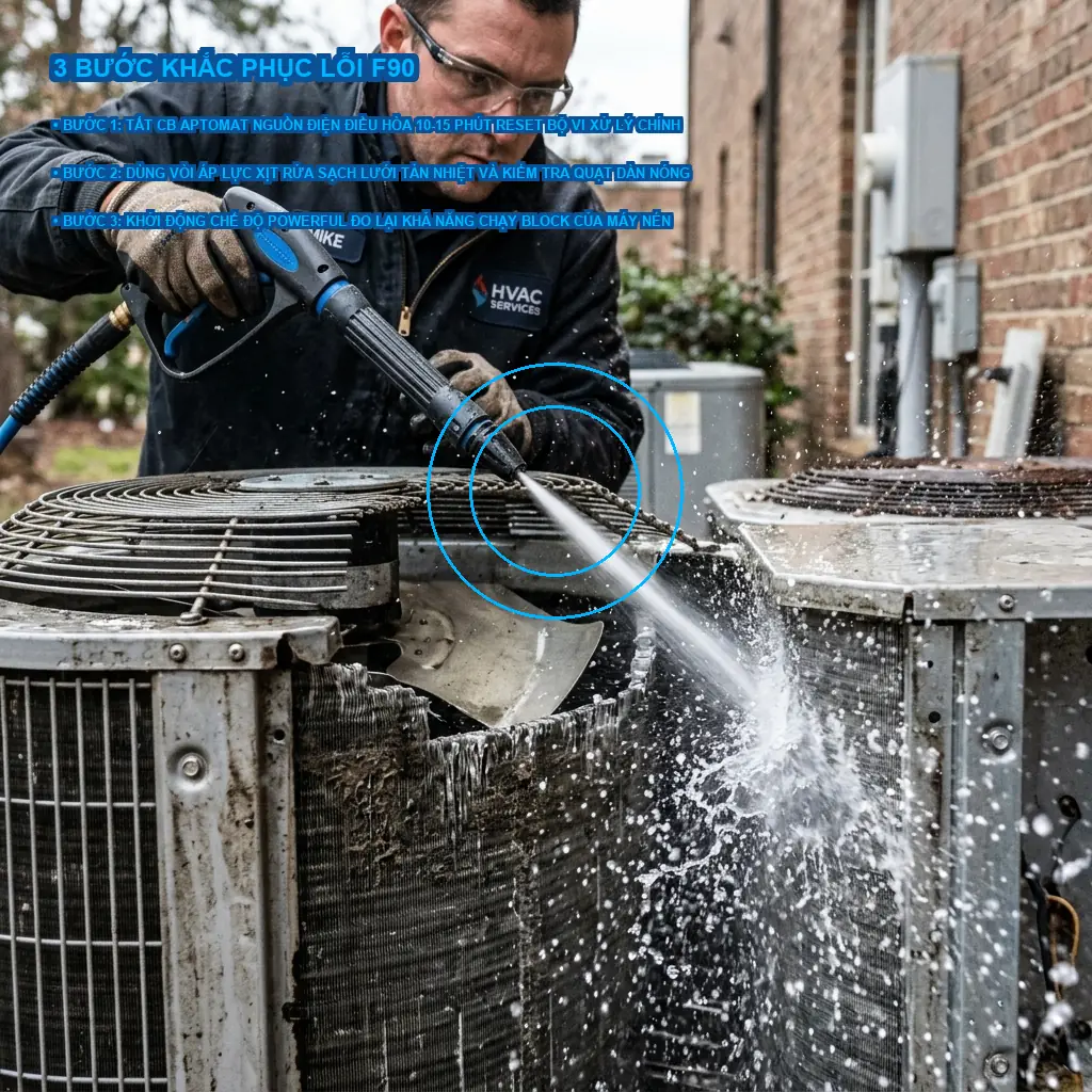 Quy trình 3 bước kiểm tra và xử lý tạm thời lỗi F90 tại nhà